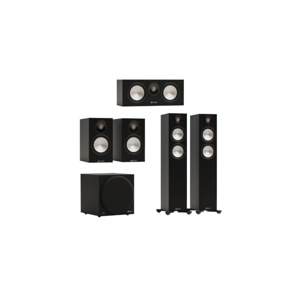 Monitor Audio Bronze 300 7G - 5.1 Speaker Package (Black) (Bundle)