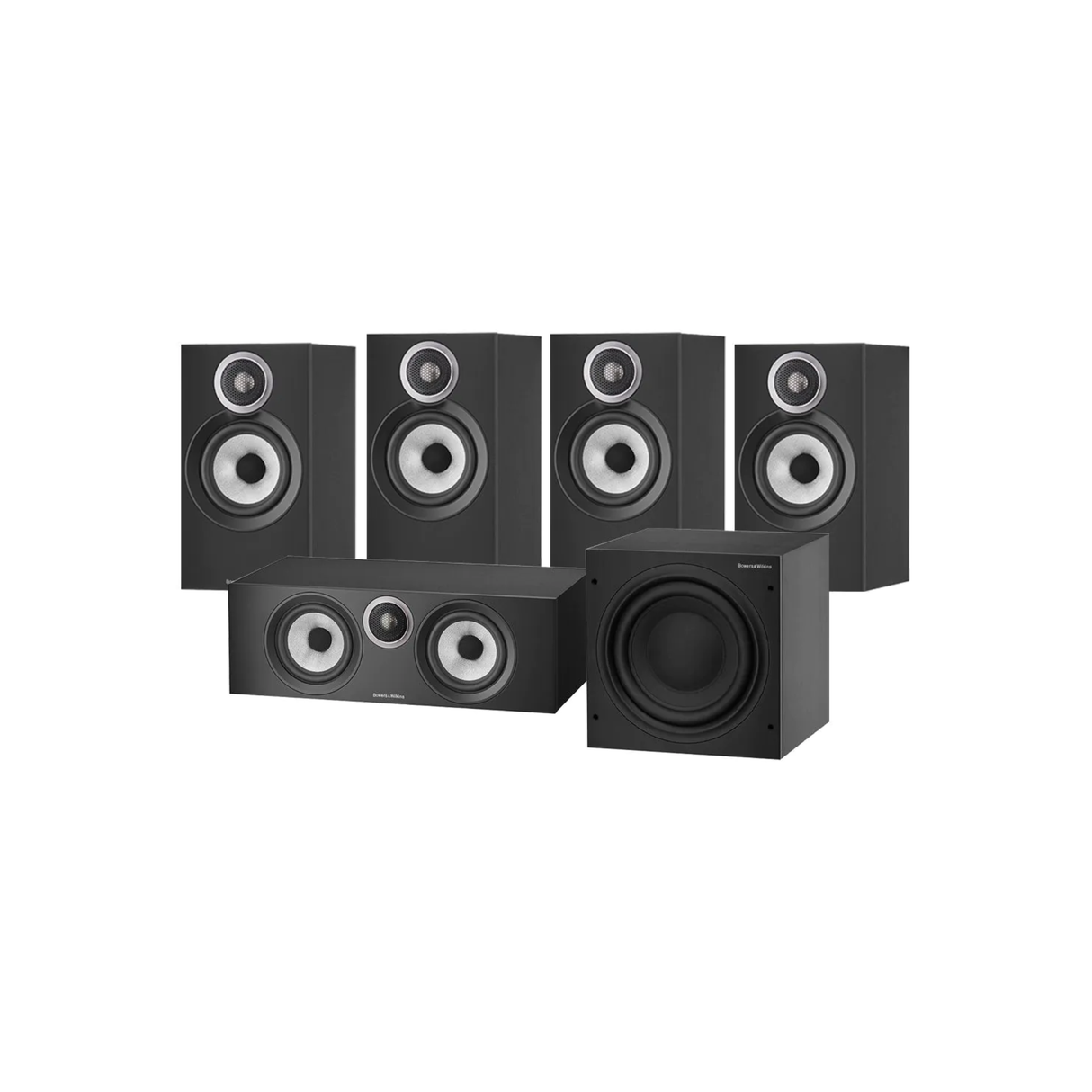 Bowers & Wilkins 607 S3 - 5.1 Bookshelf Speaker Package (Black) (Bundle)