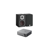 WiiM Amp Integrated Streaming Amplifier with Dali Oberon 1 Bookshelf Speaker (Black) (Bundle Pack)