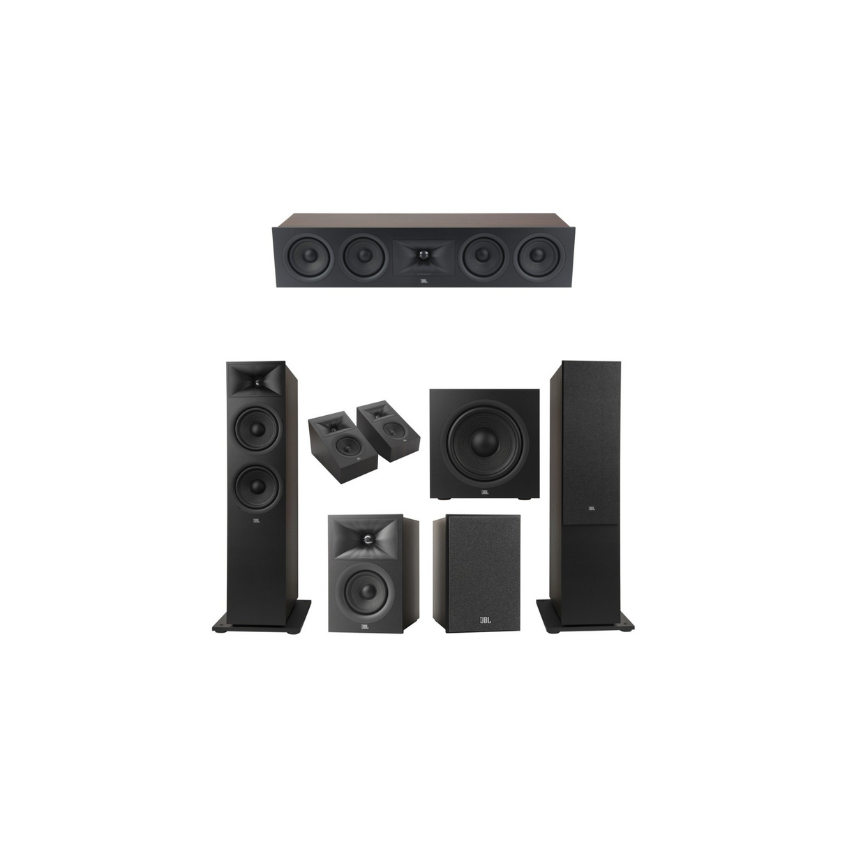 JBL Stage 280F Series 5.1.2 Channel- Dolby Atmos Home Theater Speaker Bundle Package (Includes Stage 280F, 245C, 240B, 240H, 220P)