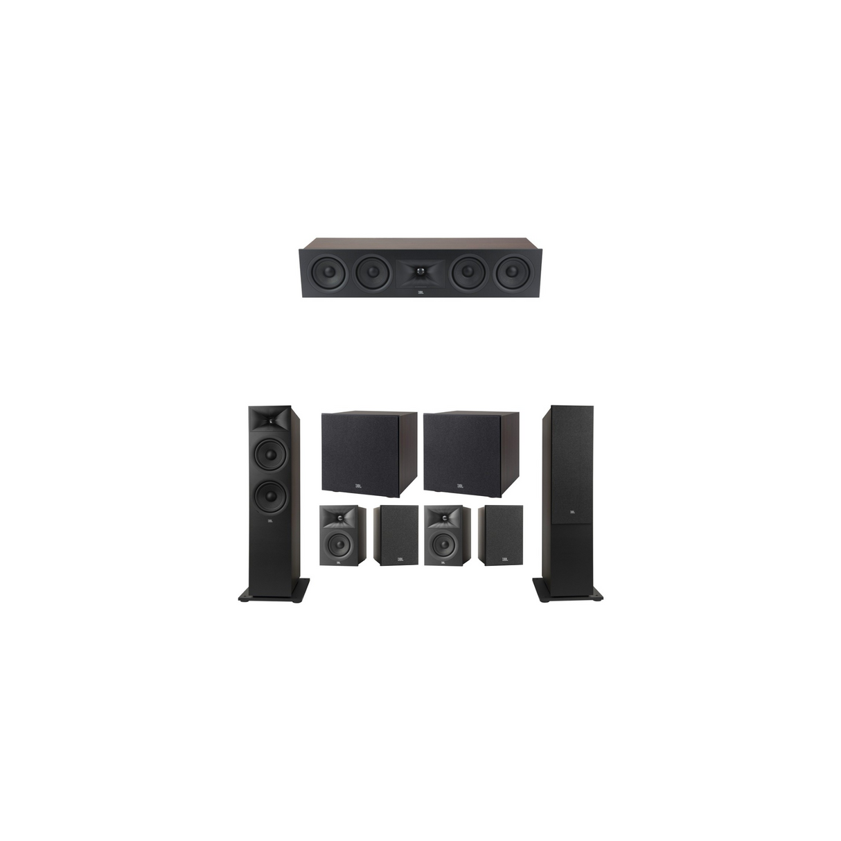 JBL Stage 280F Series 7.2 Channel- 7.2 Speaker Bundle Package (Includes Stage 280F, 245C, 240B, 200P)