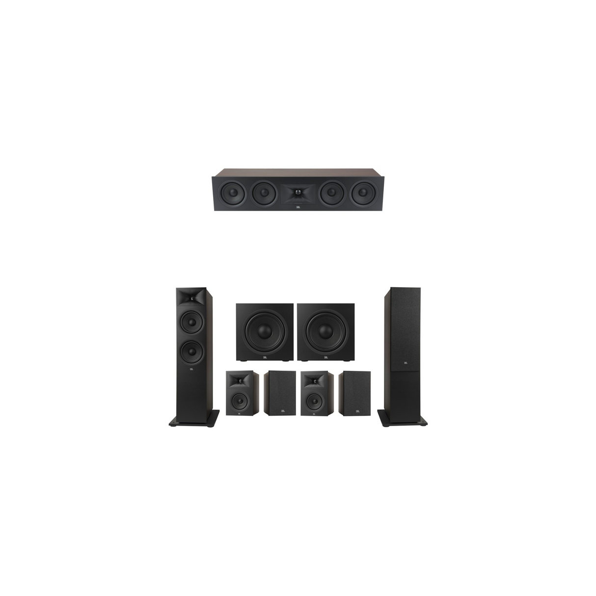 JBL Stage 280F Series 7.2 Channel- 7.2 Speaker Bundle Package (Includes Stage 280F, 245C, 250B, 220P)