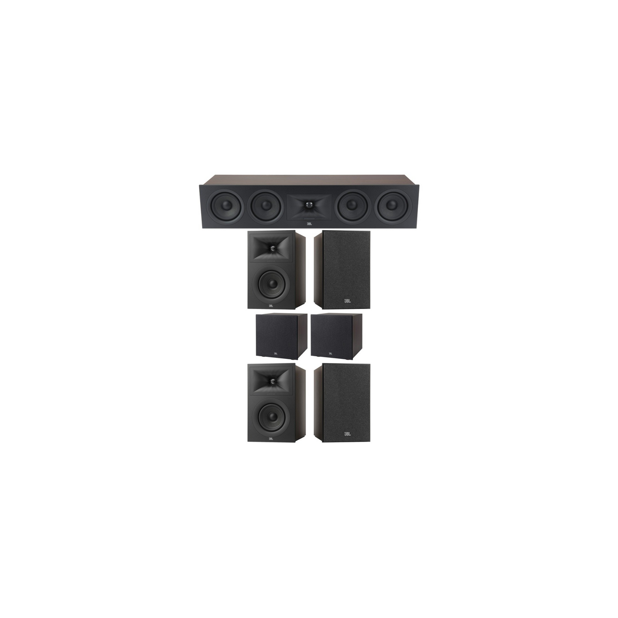 JBL Stage 250B Series 5.2 Channel- 5.2 Bookshelf Speaker Bundle Package (Includes Stage 250B, 245C, 200P)