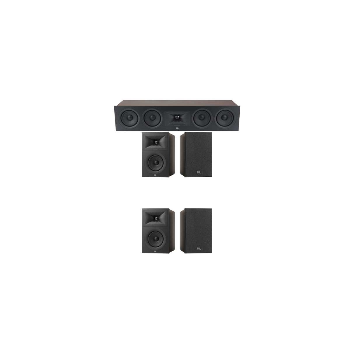 JBL Stage 250B Series 5.2 Channel- 5.2 Bookshelf Speaker Bundle Package (Includes Stage 250B, 245C, 220P)