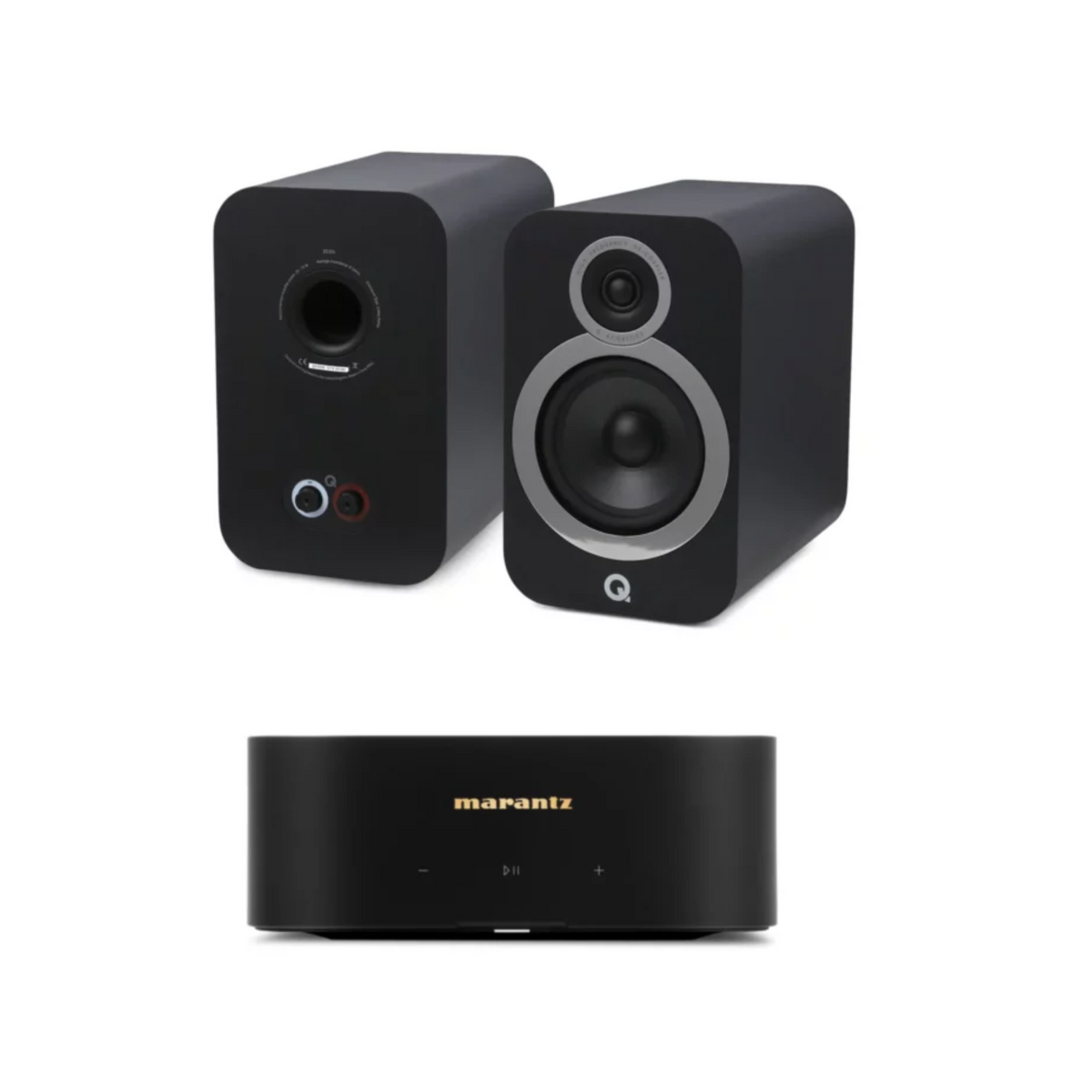 Marantz Model M1 Network Integrated Stereo Amplifier + Q Acoustics 3030i Bookshelf Speaker (Pair) (Bundle)