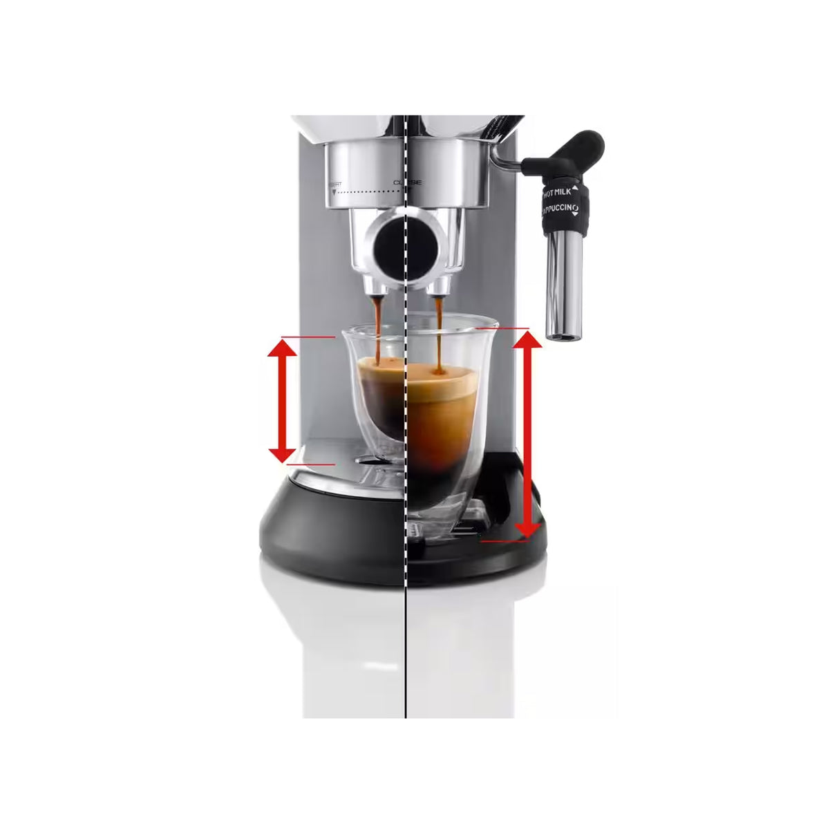 DeLonghi EC685.M - Sleek & Ultra Slim Espresso Coffee Machine 1300 Watts (Silver)