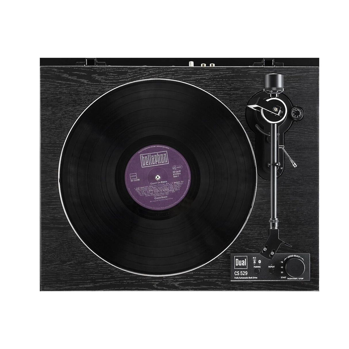 Dual CS 529 Fully Automatic Belt-Drive turntable with built-in phono preamp and Bluetooth (Black)