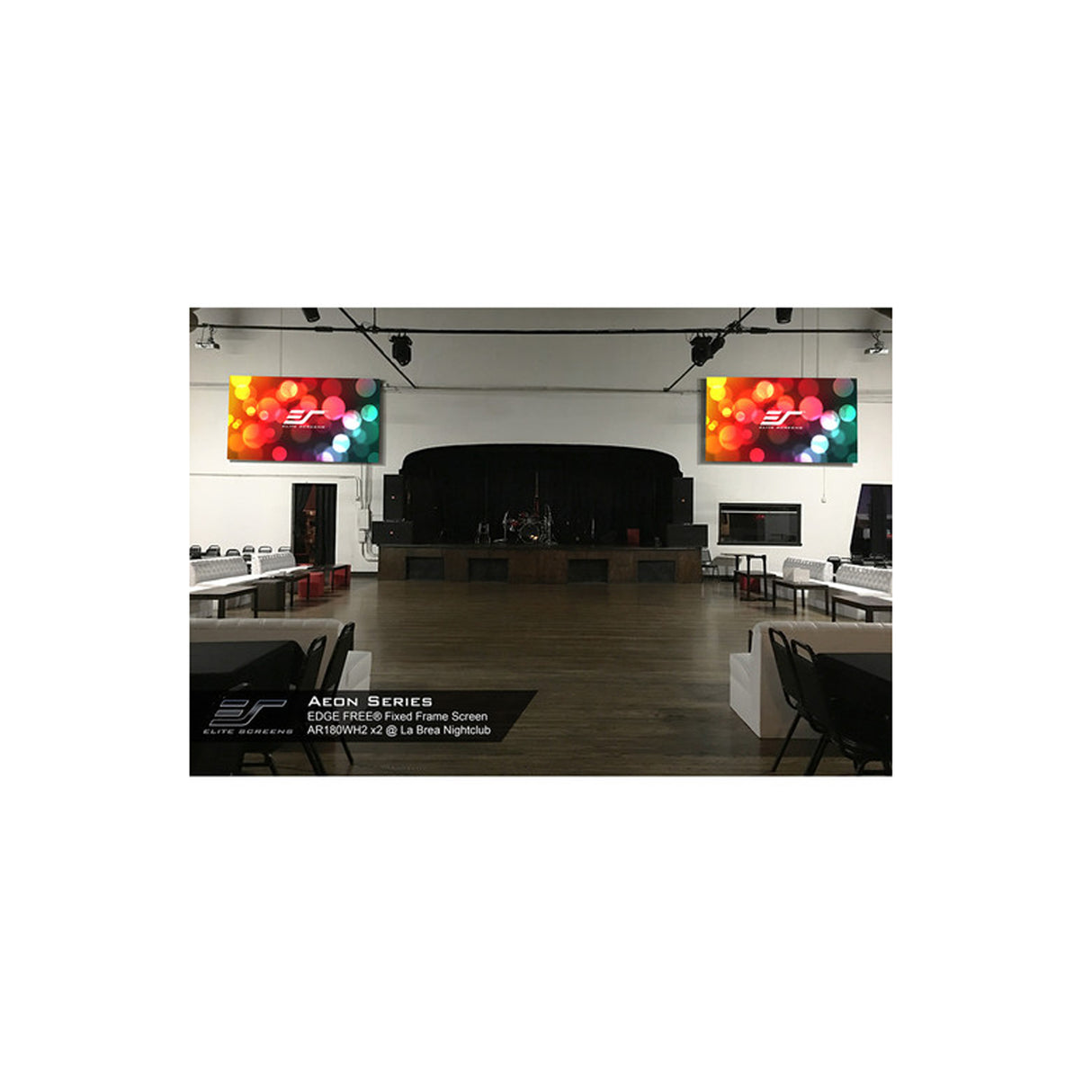 Elite Screens AR180WH2 Aeon Series - 180 Inches CineWhite Edge Free/Edgeless Fixed Frame Projection Screen