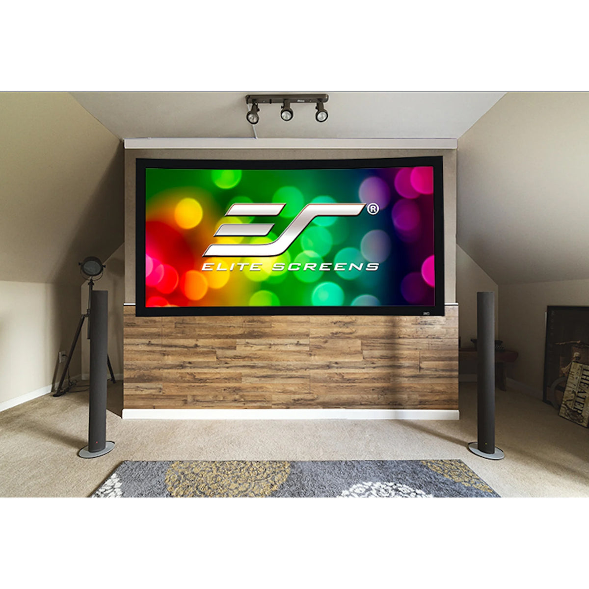 Led Screen 150 Inch Elite Screens CURVE150WH1 Lunette Series - 150 Inches CineWhite Curve ...