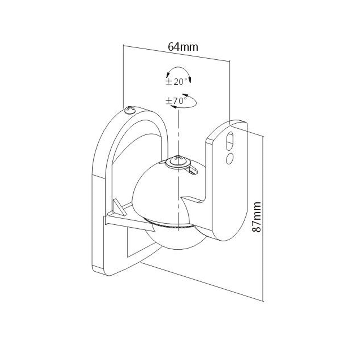 Tono HT-45 Speaker Wall Mounts (Pair)