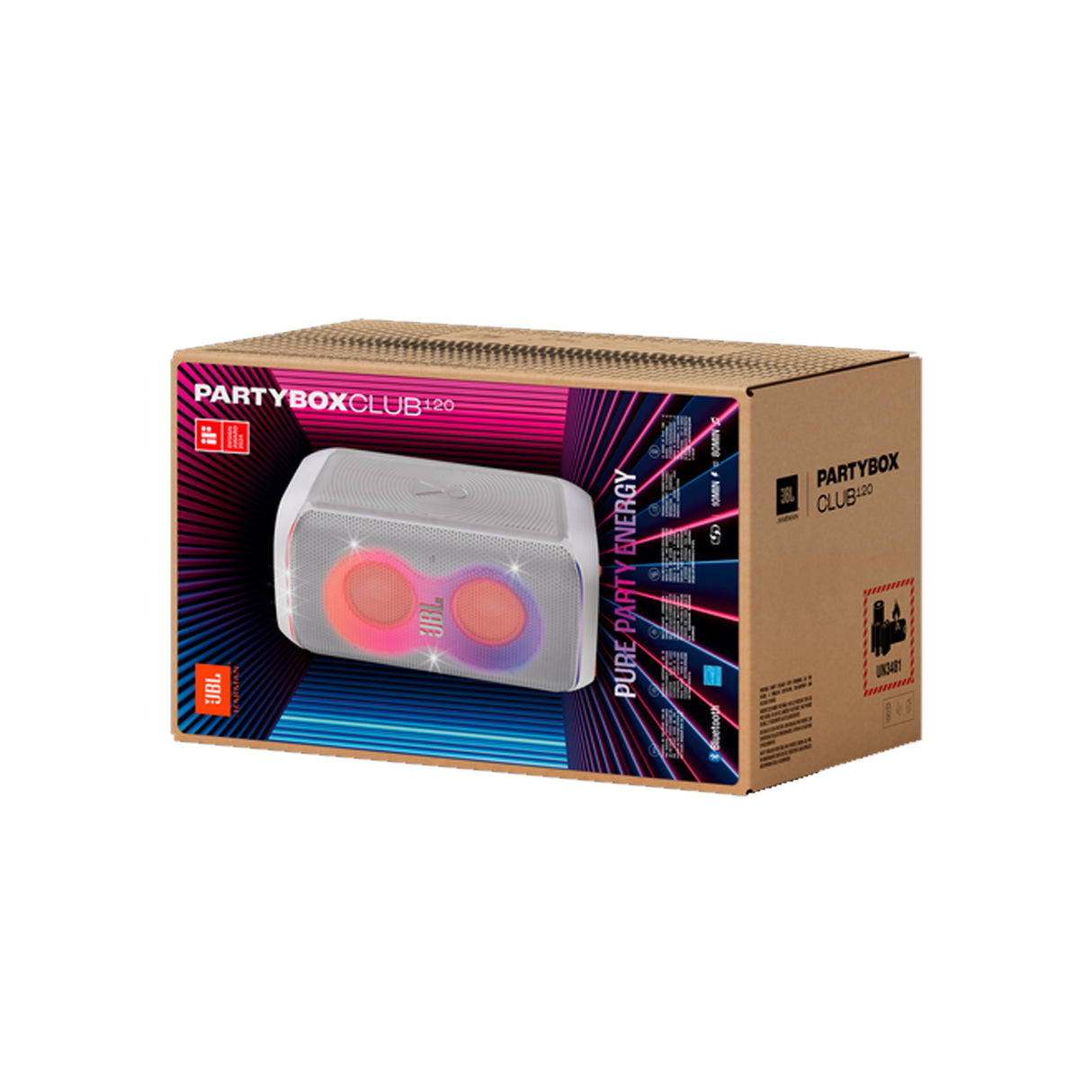 JBL PartyBox 120 Portable Party Bluetooth Speaker (White Limited Edition)