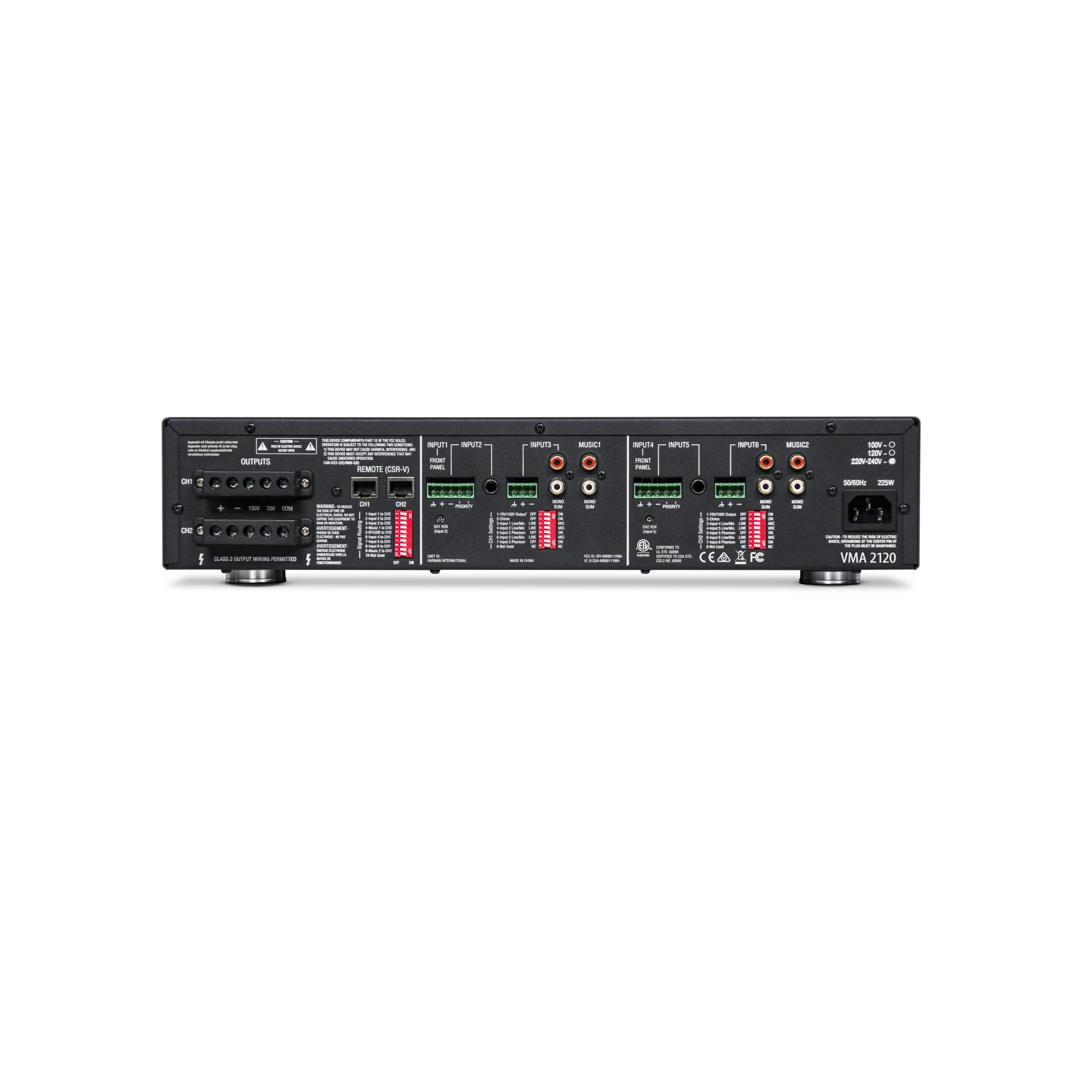 JBL VMA2120 - 8-Input, 120 Watts Mixer/Amplifier – AV Shack