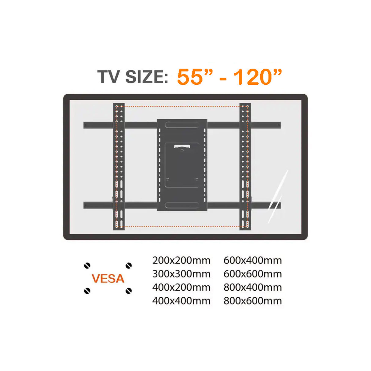 Tono LPC 04 - Full Motion Push Pull TV Wall Mount (For 37 Inches - 100 Inches)