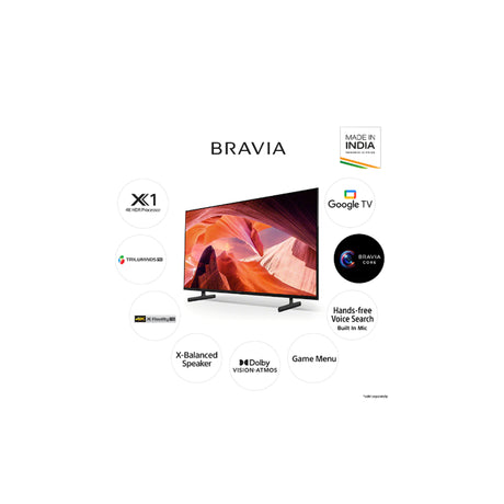 Sony KD-50X80L Bravia -  50 Inches (126 Cm) 4K Ultra HD Smart LED Google TV (Black)