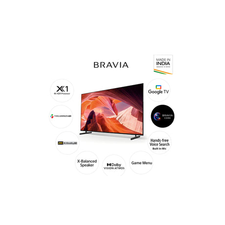 Sony KD-85X80L Bravia -  85 Inches (215 Cm) 4K Ultra HD Smart LED Google TV (Black)