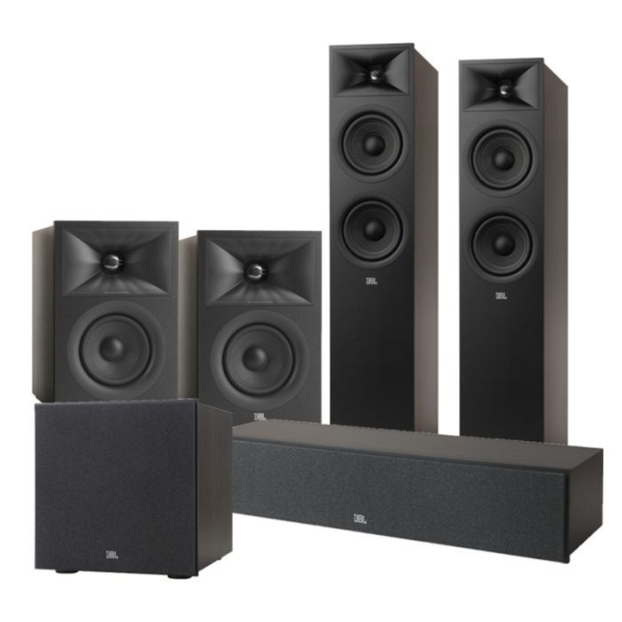 JBL Stage 260F Series 5.1 Channel- 5.1 Speaker Bundle Package (Includes Stage 260F, 245C, 240B, 220P)