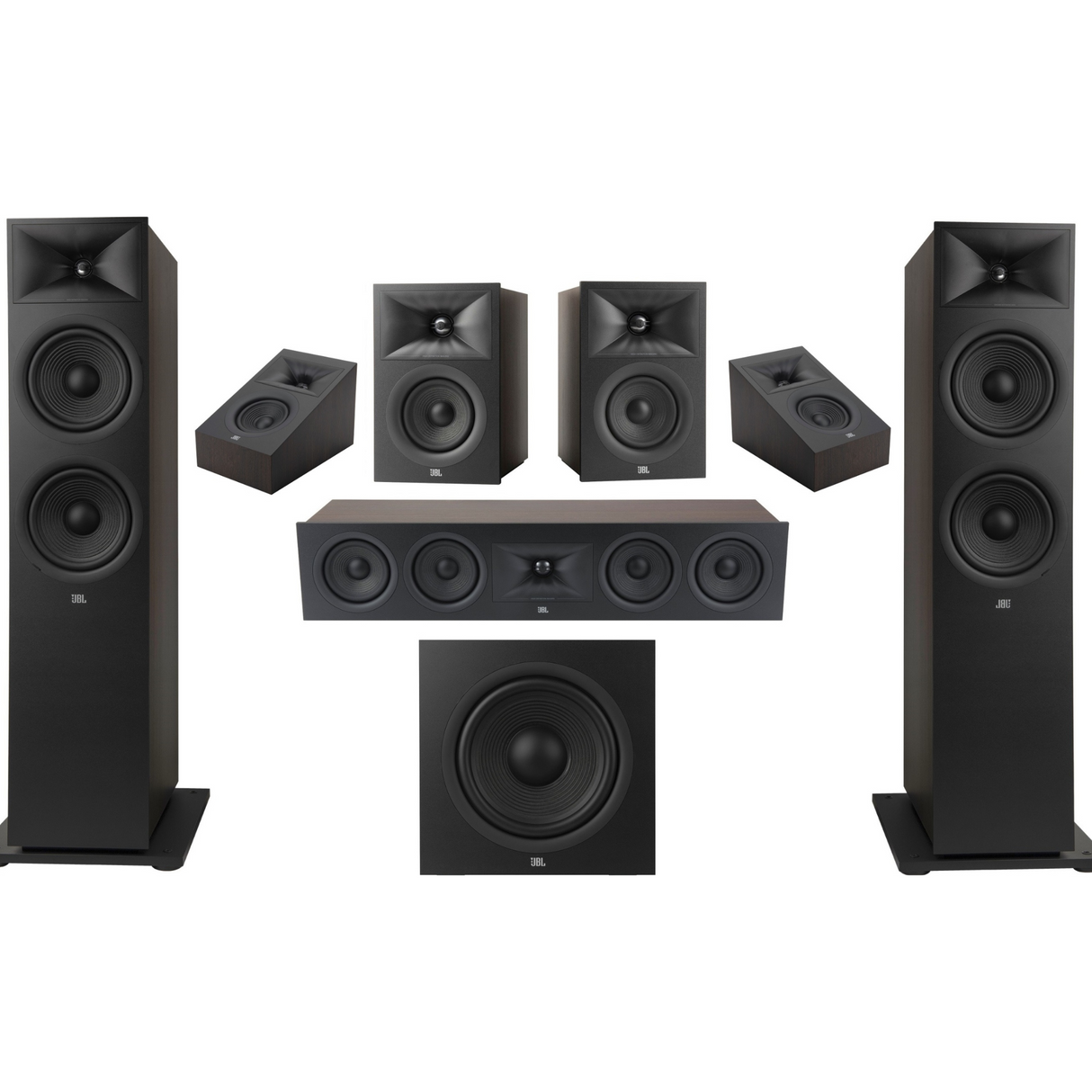 JBL Stage 280F Series 5.1 Channel- 5.1 Speaker Bundle Package (Includes Stage 280F, 245C, 250B, 200P)