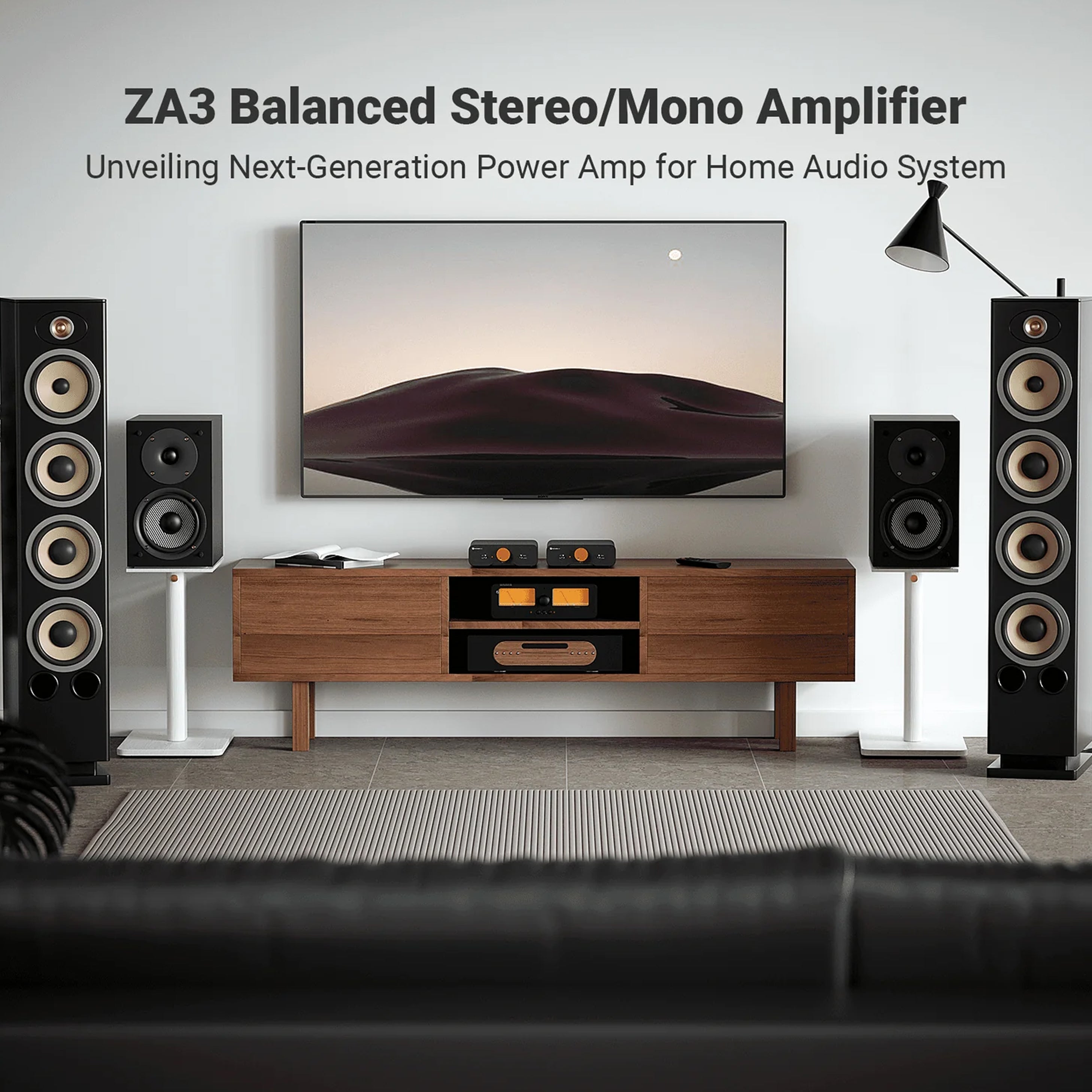 Fosi Audio ZA3 - 2 Channel Balanced Stereo Amplifier Mono Amp With