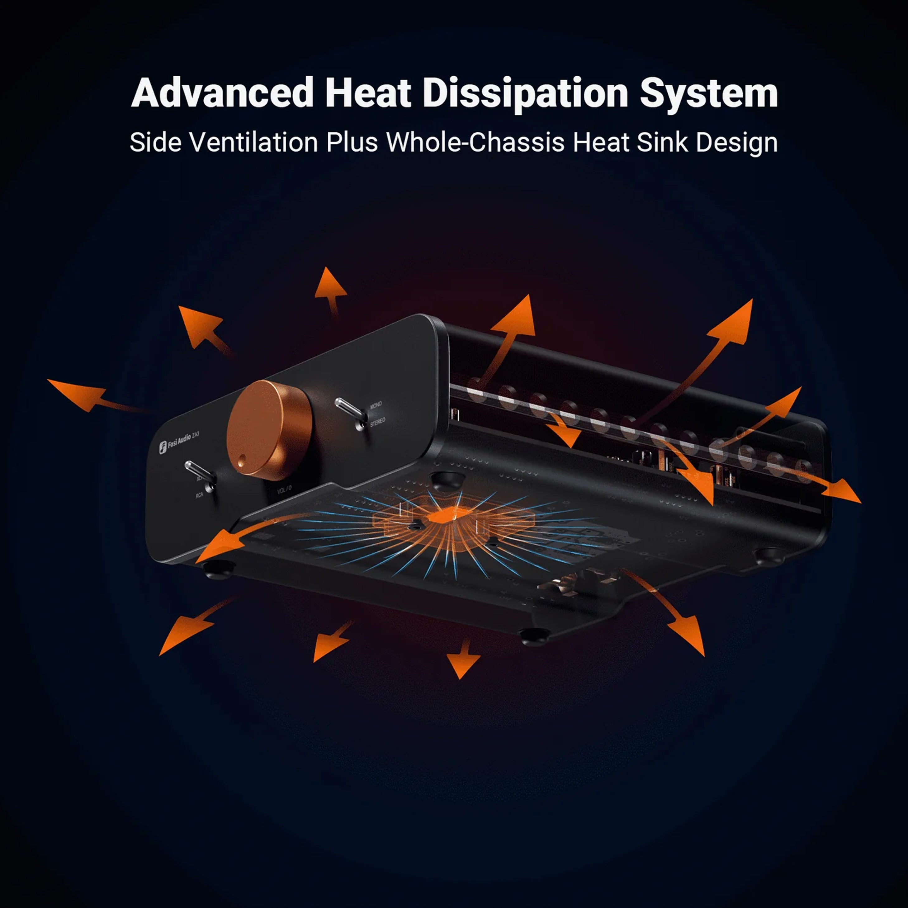 Fosi Audio ZA3 - 2 Channel Balanced Stereo Amplifier Mono Amp With