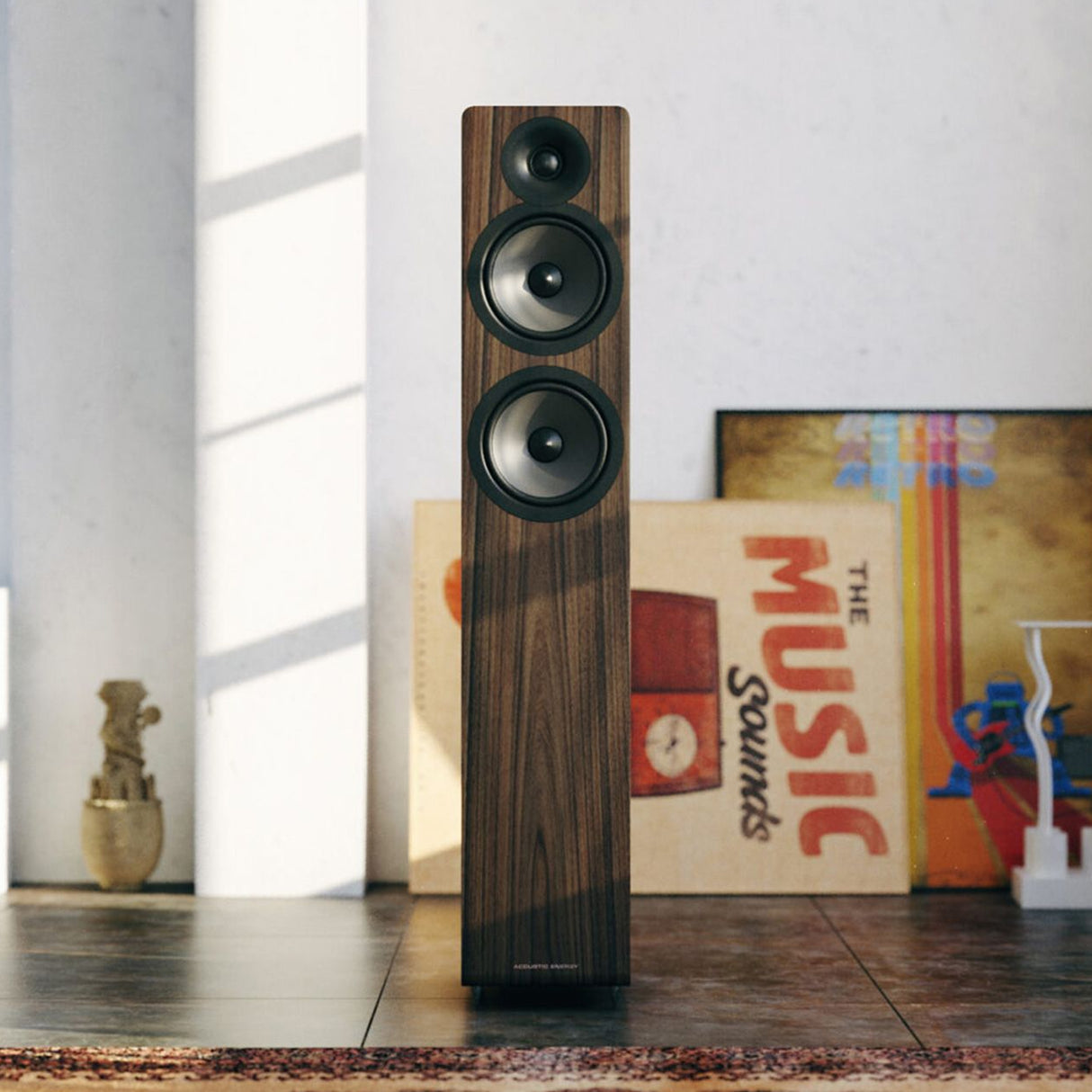 Acoustic Energy AE109 - 2.5 Way Floor Standing Speaker (Pair) (Walnut Vinyl Veneer)