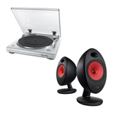 KEF EGG Duo wireless music system Powered Speakers + Denon DP-29F Turntable (Audiophile Enthusiasts Bundle Pack)