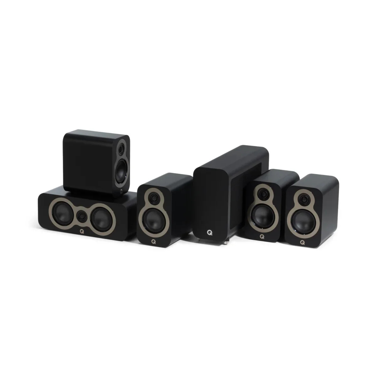 Q Acoustics 3010C - 5.1 Speaker Package Bundle (Black)