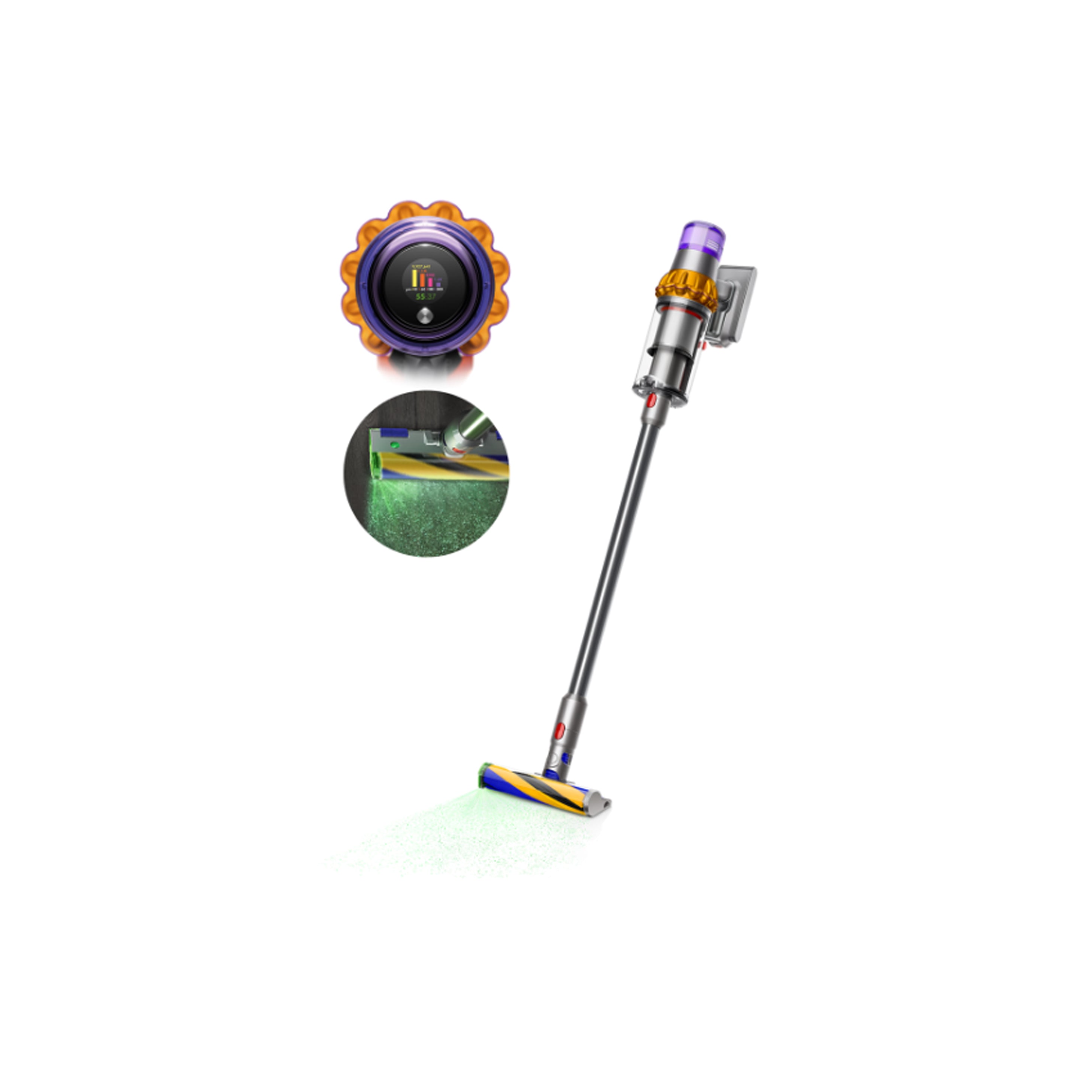 Dyson V15 Detect Detect Dry Vacuum Cleaner (Silver/Yellow) – AV Shack