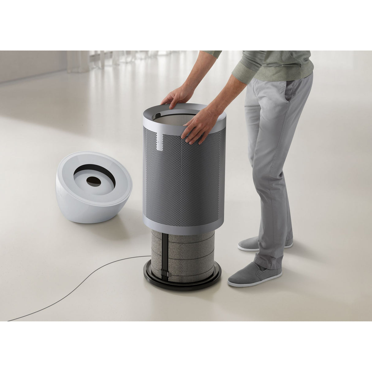 Dyson Big + Quiet BP02 Air Purifier (White & Silver)