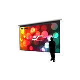 Elite Screens M180XWH-G - 180 Inches MaxWhite Manual Pull Down 4K UHD Projection Screen (16:9)