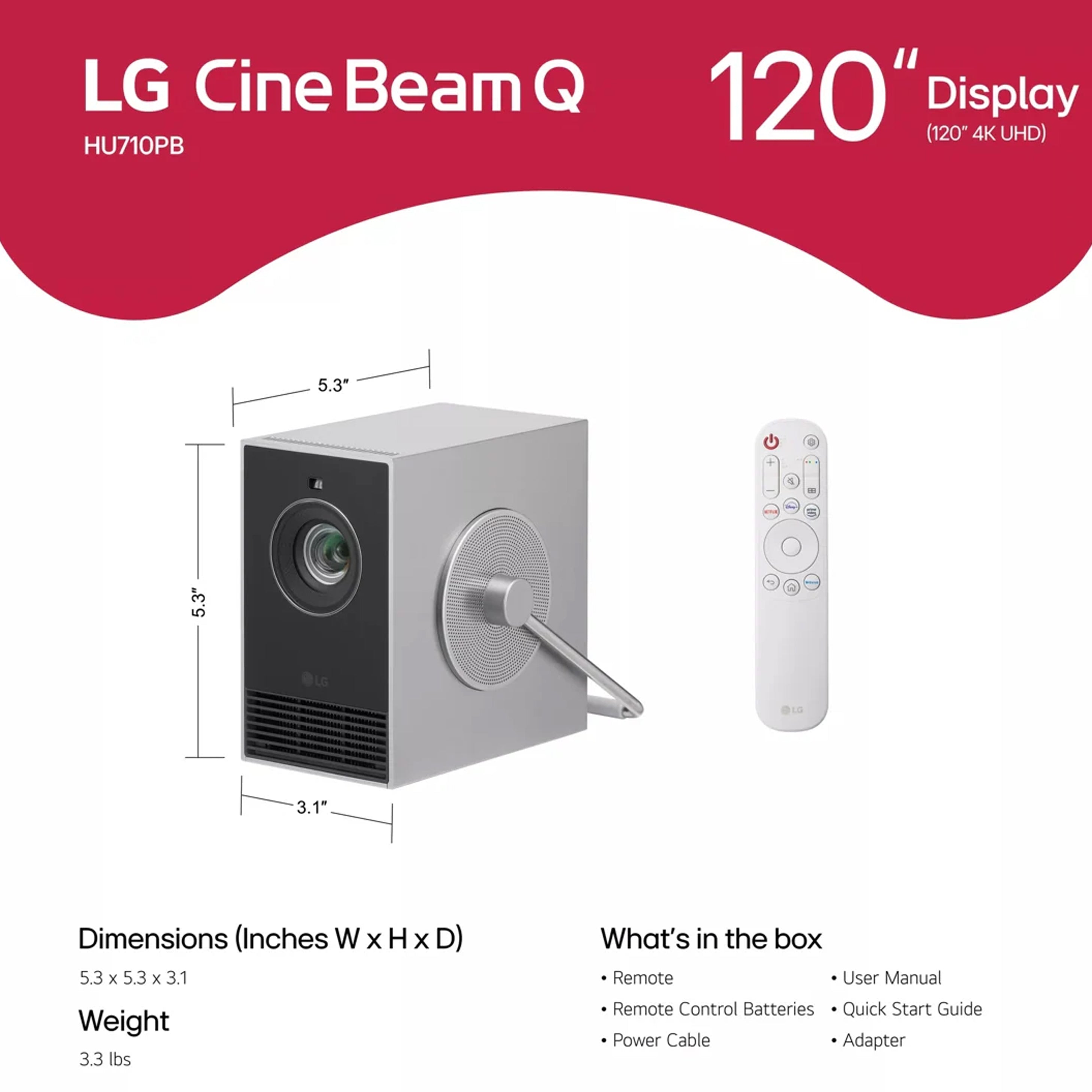LGエレクトロニクス CineBeamQ LGエレクトロニクス CineBeamQ LG's CineBeam Q Portable 4K Projector