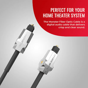 Monster M-Series 1000 Fiber Optical Digital Audio Cable Toslink Cable - 1.5 Meters (VMM10013)