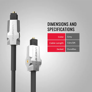 Monster M-Series 1000 Fiber Optical Digital Audio Cable Toslink Cable - 1.5 Meters (VMM10013)
