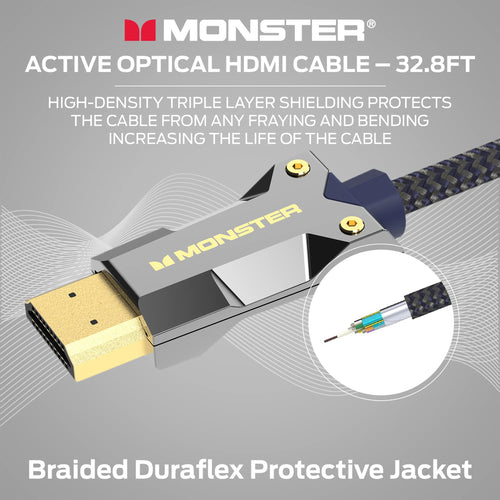 Monster M-Series 3000 (VMM20011) Ultra High Speed Active Optical HDMI Cable - 8K, 48Gbps (15 Meter)