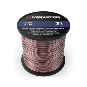Monster Speaker Wire Copper Cable Spool, 16 AWG, (30 Meters)(VME30005)