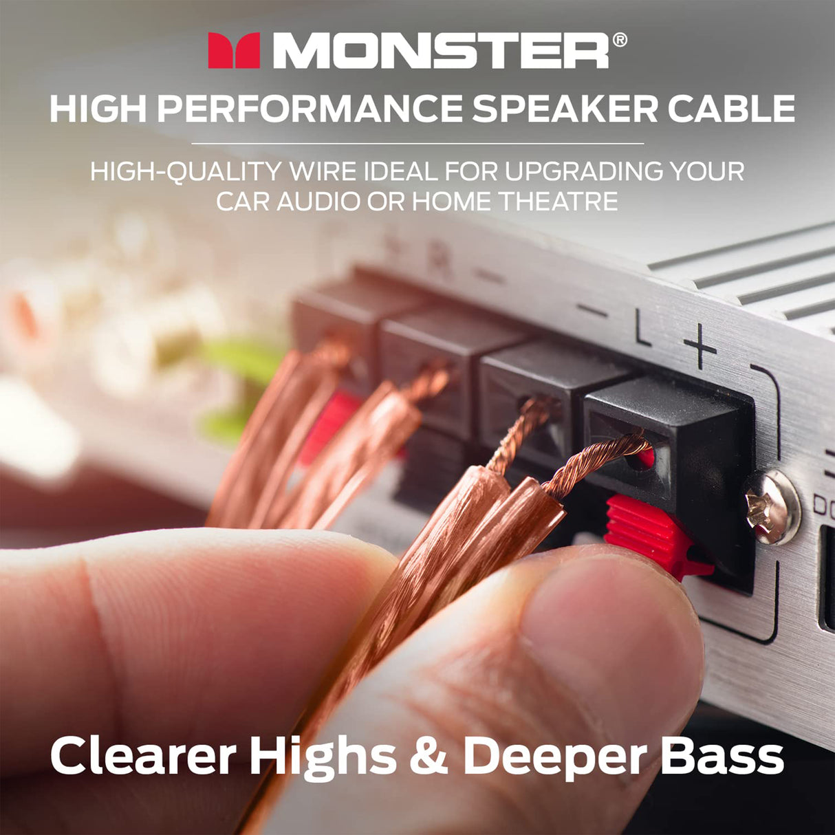 Monster Essentials High Performance Speaker Wire 12 Gauge Copper Clad  Aluminum (CCA) Speaker Cable 50 FT Spool – Ideal Home Cinema Speaker Wire  Cable