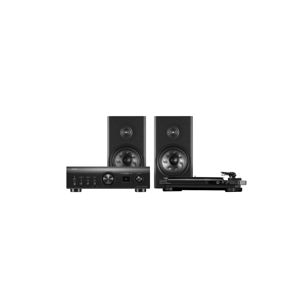 Denon PMA-1700NE Stereo Network Amplifier Denon DP-450USB Turntable Polk Audio Reserve R200 Bookshelf Speaker (Stereo Bundle Package)