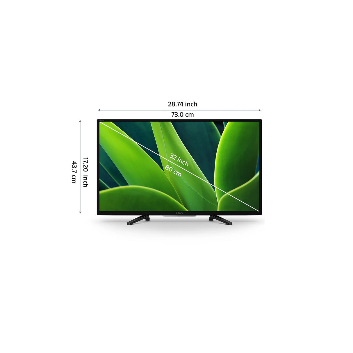 Sony KD-32W830K BRAVIA - 32 Inches (80 Cm) HD Ready Smart LED Google TV (Black)