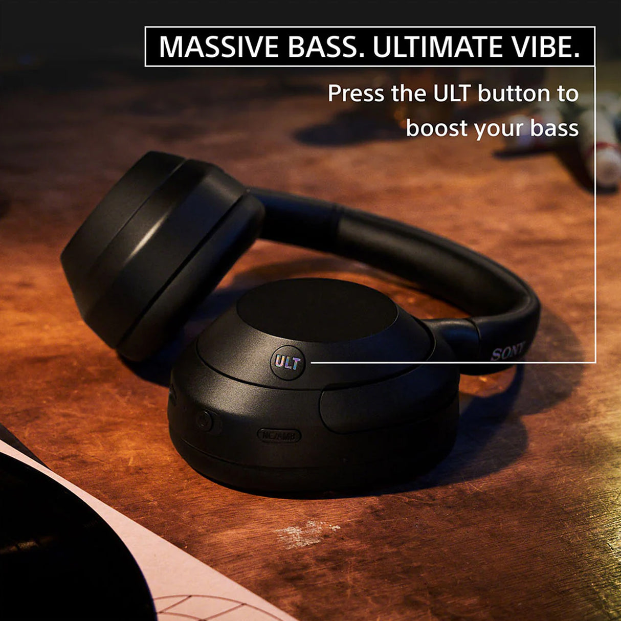 Sony WH-ULT900N ULT Wear Headphones - Wireless Noise Cancellation Headphones (Black)