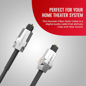 Monster M-Series 1000 Fiber Optical Digital Audio Cable Toslink Cable - 3 Meters (VMM10014)