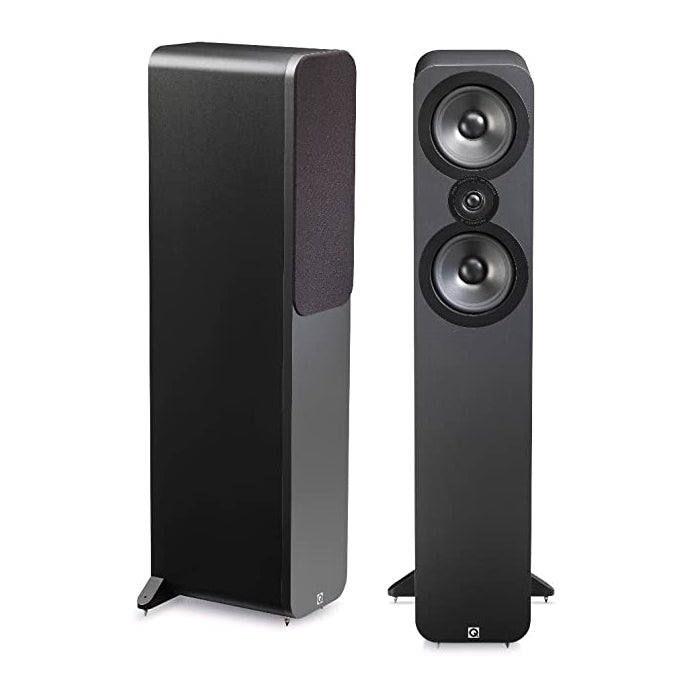 Q Acoustics 3050i- Floor Standing Speakers (Pair) (Black/Graphite/White BLACK