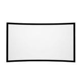 Prime Fixed-frame Curved projector screen with acoustically transparent perforated white fabric (84")