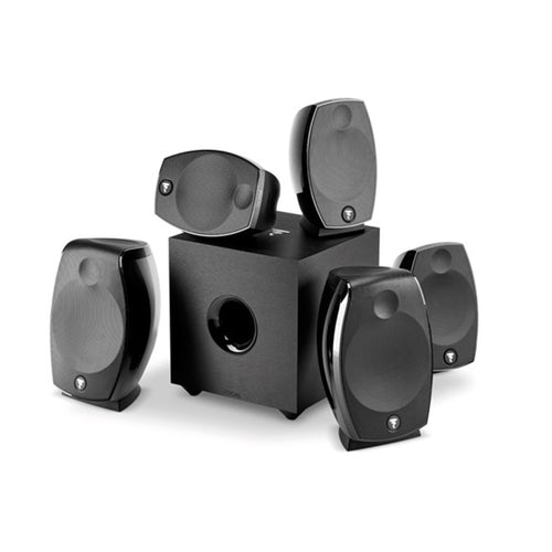 Focal Sib Evo 5.1 Speaker Package with Powered subwoofer (Black)