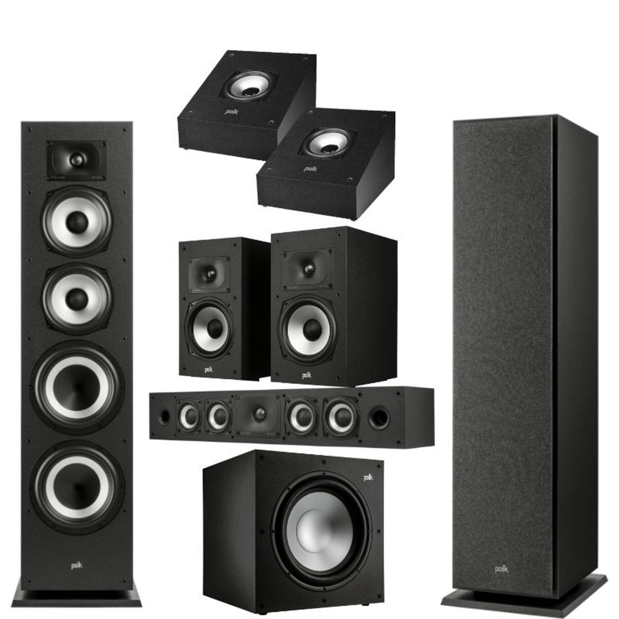 Polk Monitor MXT70 Floor Standing Speaker Package with Dolby Atmos (Bundle Pack)