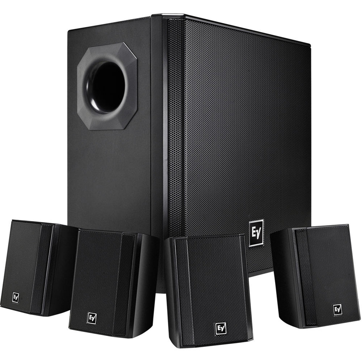 Electro- Voice EVID-S44 One Subwoofer and Four-Satellite Wall Mount Speaker System