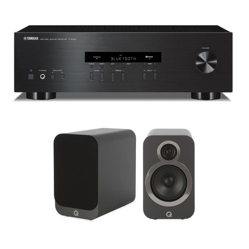 Yamaha RS202 Integrated Receiver With Q Acoustics Q3020i Bookshelf Speakers  (Bundle Pack)