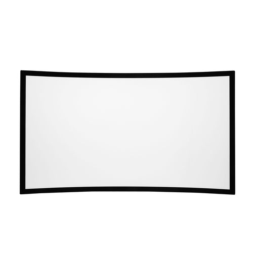 Prime Fixed-frame Curved projector screen with acoustically transparent perforated white fabric (133")