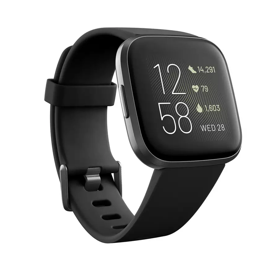 Fitbit Versa 2 Smart Watch with Heart Rate Alexa Carbon Aluminium