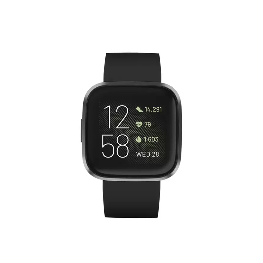 Fitbit Versa 2 Smart Watch with Heart Rate Alexa (Carbon Aluminium/ Black)