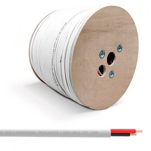 QED QX16/2 -2 Core Speaker Cable -White Colour Jacket- (Per Meter)