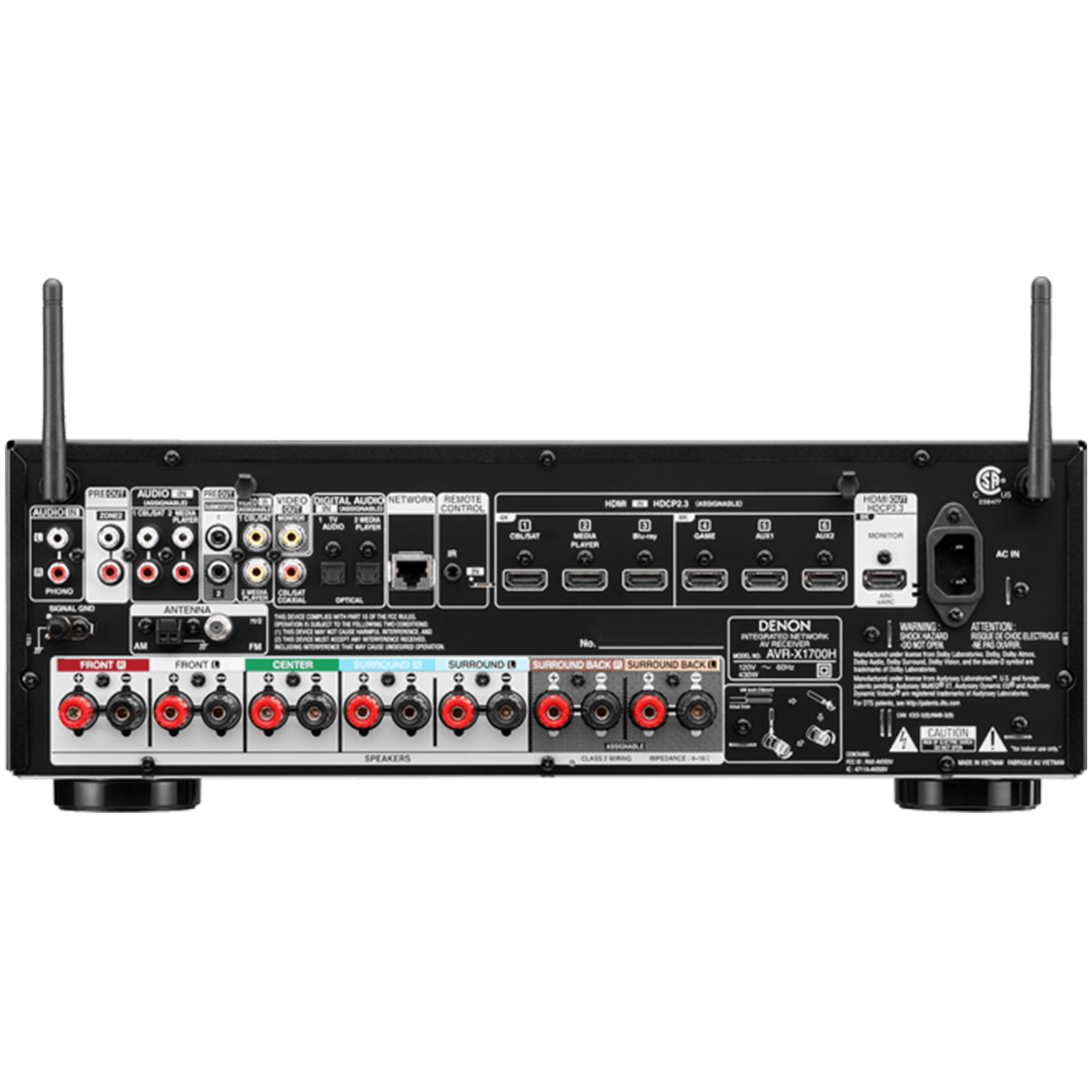 DENON AVR-X1500H AVレシーバー atmos対応（AVR-X1500H）